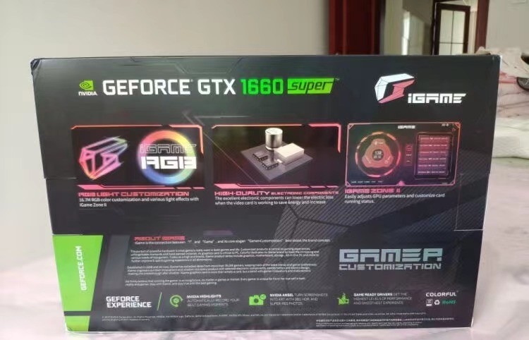 estrazione mineraria Rig Scheda grafica 1785MHZ IGaMe variopinto GeForce GTX 1660 di 6G ETH eccellente ultra